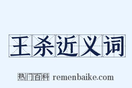 王杀近义词是什么意思的图片